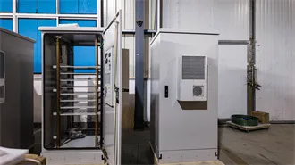 How many batteries are used in the battery cabinet